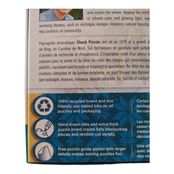 Chuck Pinson MasterPieces Jigsaw Puzzle Sledding to Home 72178 - Picture 6 of 10